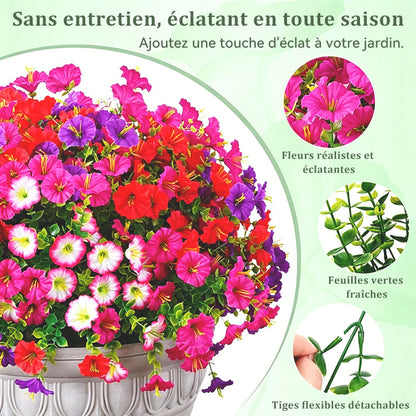 🍁💖🔥Dernier jour : 60 % de réduction🔥 Fleurs de pétunias artificielles résistantes aux UV 2026