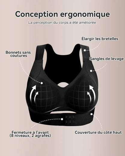 Vnproo®🍁💖Soutien-Gorge De Posture Sans Armatures À Fermeture Avant Et Dos Croisé