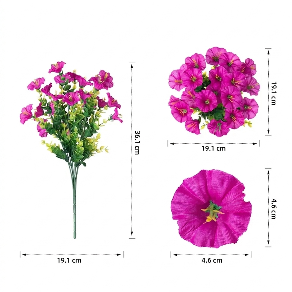 🍁💖🔥Dernier jour : 60 % de réduction🔥 Fleurs de pétunias artificielles résistantes aux UV 2026