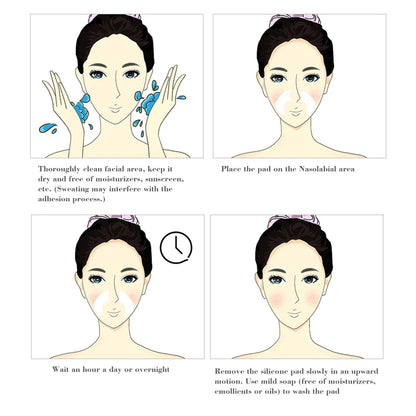 Facial Wrinkle Remover Pad Reusable Medical Grade Silicone Nasolabial Folds Anti-aging Mask Prevent Wrinkle Skin Lifting Patches