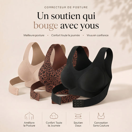 Vnproo®🍁💖Soutien-Gorge De Posture Sans Armatures À Fermeture Avant Et Dos Croisé
